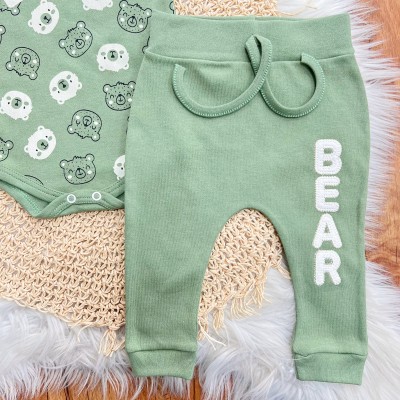 Conj. de Malha 3 peças - Bear de Camisetinha - Verde